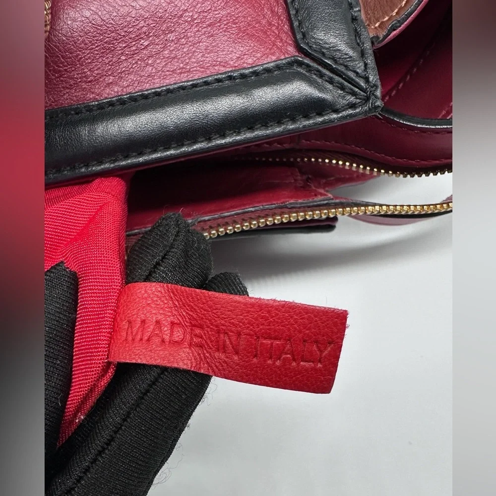 Christian Louboutin Farida Large Leather & Suede Tote Bag – Burgundy/Black/Red - Picture 15 of 16